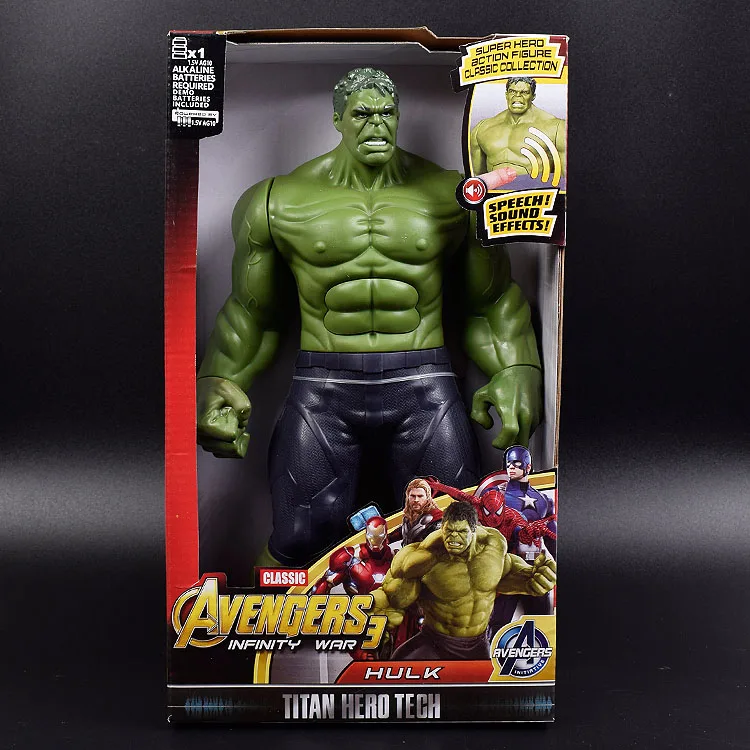 thumbnail image 1 of Figura de Marvel de 30 cm, Avengers Endgame, Capitán Justicia, sonido, luz LED, superhéroe, muñecas, juguetes, figura de acción de PVC, modelo de juguete, regalo para niños, 1 of 5
