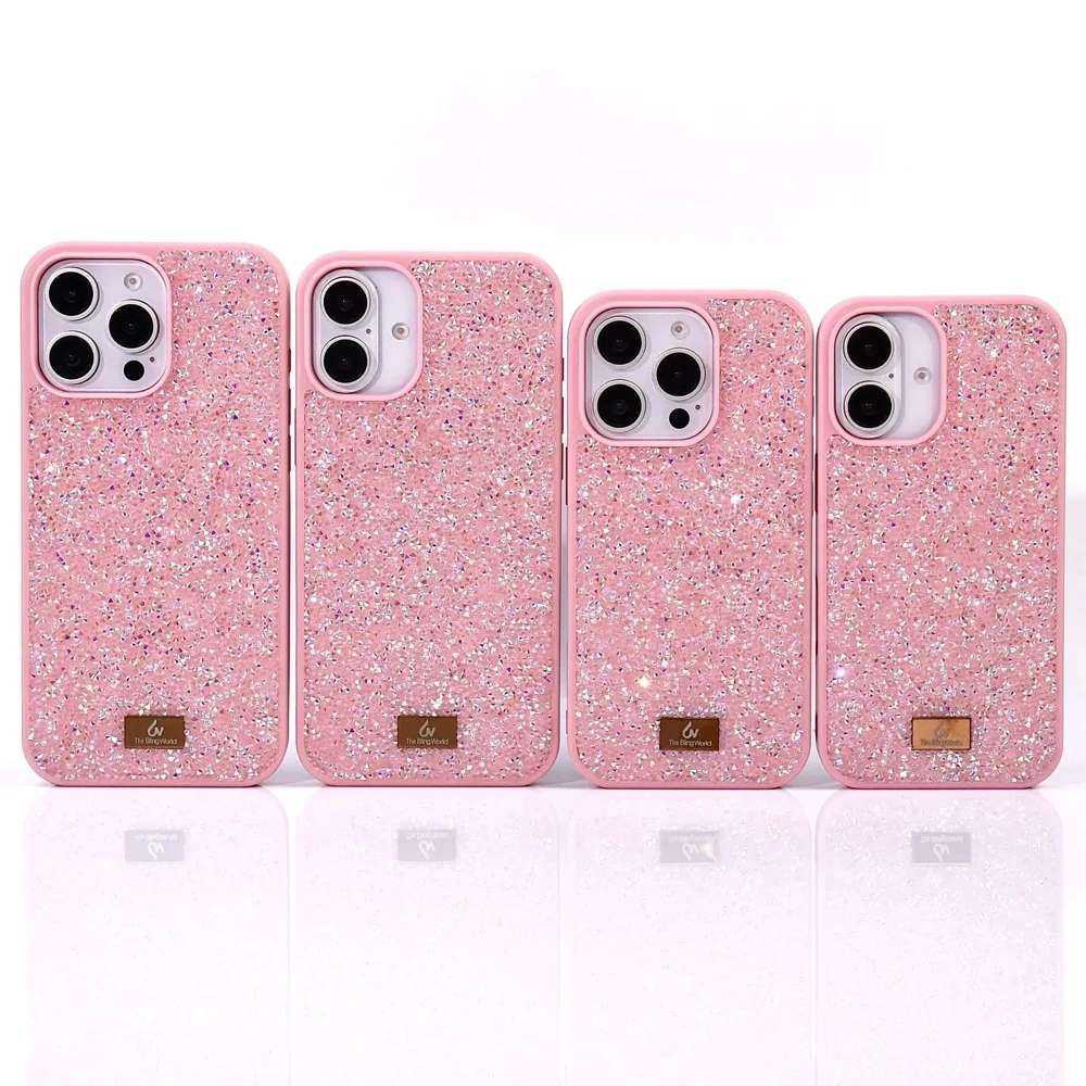 Coque magnétique à paillettes pour iPhone 16, 15, 14, 13, 12, 11 Plus Pro Max, coque de charge transparente dégradée, rose argenté, pour iPhone 13 Pro