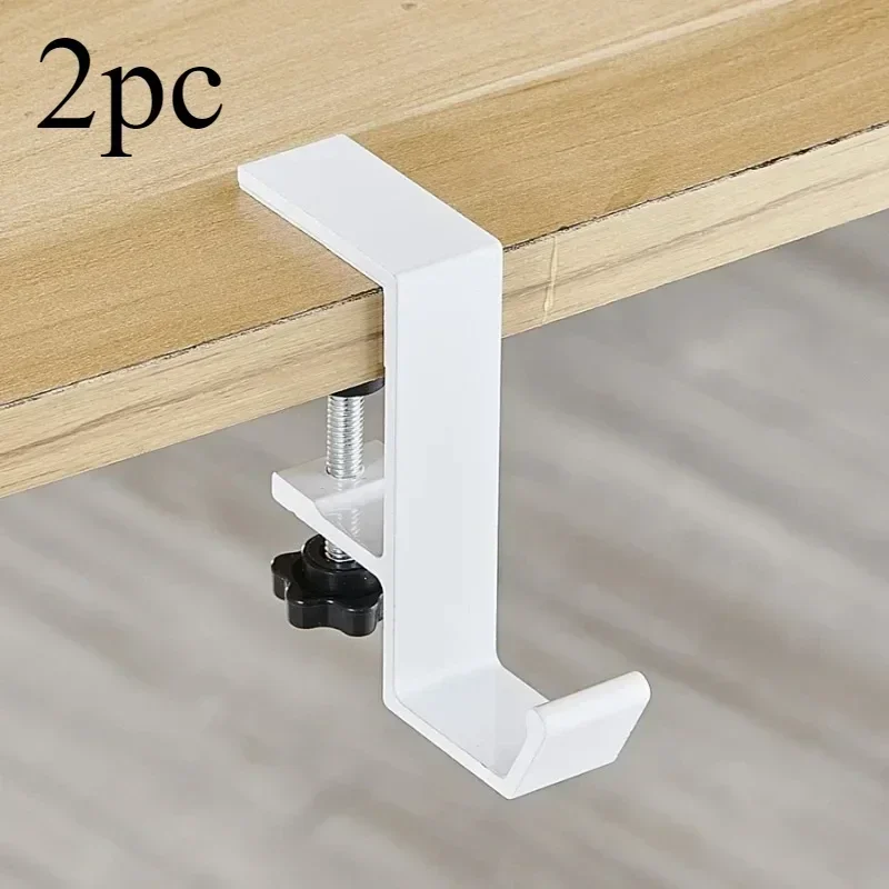 1/2pc Adjustable Desk Edge Hook Gaming Headset Desk Hanger Backpack thumbnail 1