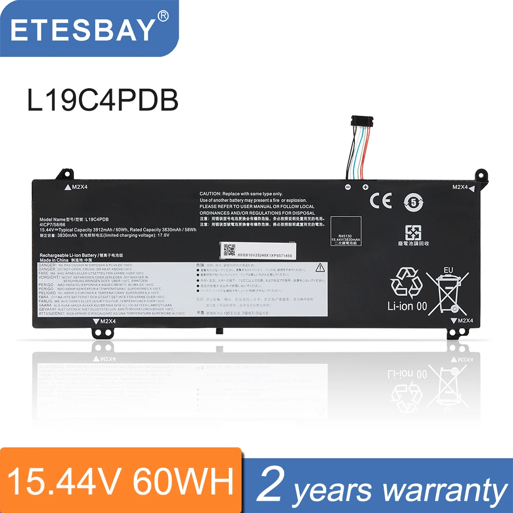 Etesbay L19C4Pdb L19M4Pdb 60Wh Batteria Per Lenovo Thinkbook 14S Yoga Thinkbook 14 2021 G2 G3 15 Sb10Z21205 Muslimah