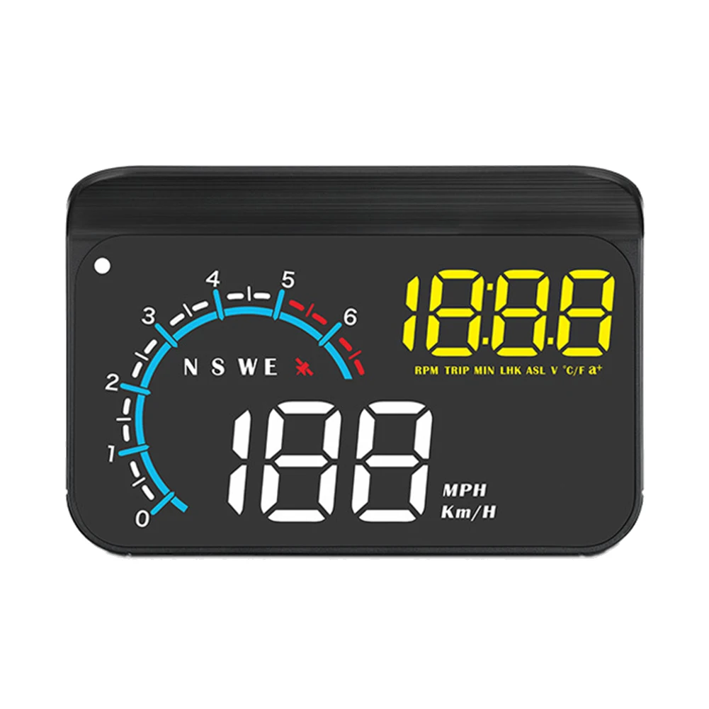 

M12 GPS HUD Car OBD2 Head Up Display GPS with Lens Hood HUD Windshield Projector Electronic Voltage Alarm System