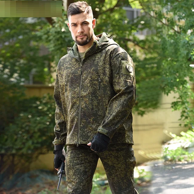 Fleece Winter Waterproof Suit Hiking Men's Tracksuit Set Softshell Jacket Pants Camping Thermal Jacket Tactical Hooded Jacket 4x 2