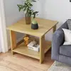Simple Bedside table Solid Wood Nightstands Double-Layer Night table Living Room Sofa Side Table Modern Home Bedroom furniture 5