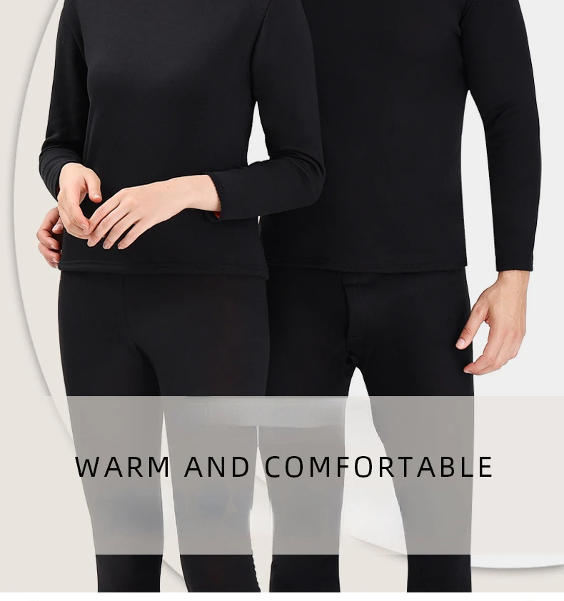 Description Picture 6 of itemThermal Underwear Sets Men Winter Long Johns Women Plus Velvet Thickening Inner Wear Fleece Keep Warm Lingerie Plus Size L-4XL