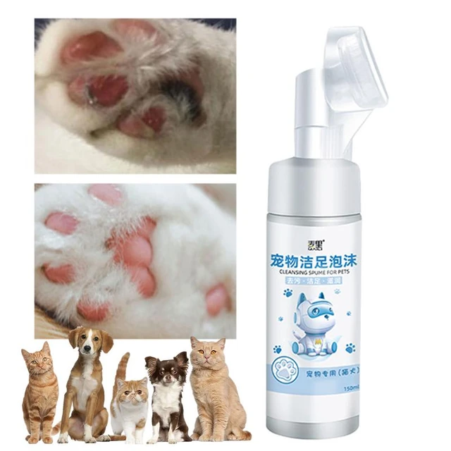 150ml Cat Paw Cleaner Foam Pet Foot Cleaner Dogs Cats No-Rinse Shampoo for  Pets & Dogs Cat Paw Deep Cleanser with Soft Brush - AliExpress