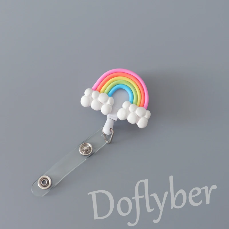 Custom Name LPN LVN RN Rainbow ID Card Badge Reels Holder with Tassel or  Beads Retractable ID Name Tag Badge Clip for Nurse Coworkers Employee
