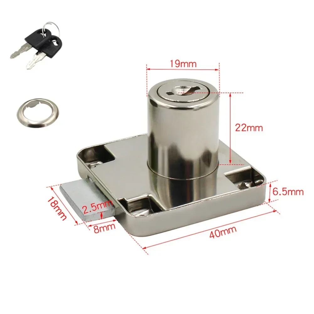 Steel Cam Drawer Lock Door Furniture Cabinet Letter Mailbox Cupboard Lock 2Locks 4Keys Furniture Hardware 2pcs cabinet door lock door lock buckle drawer lock