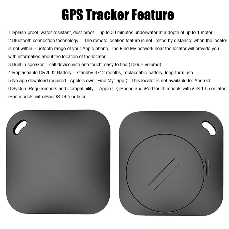 Smart Bluetooth GPS Tracker Work with Apple Find My APP ITag Anti Lost Reminder Device MFI Rated Locator Car Key Pet Kids Finder gps locator