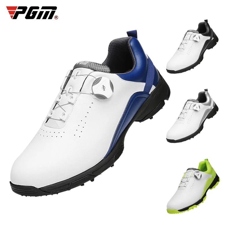 Men Golf Shoes Waterproof Breathable Rotating Shoelaces Non-Slip