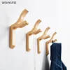 Creative Solid Wood Home Decor Hook Up Door Living Room Bedroom Deoration Accessories Wall-mounted Hangers Punch-free Wall Hook 1