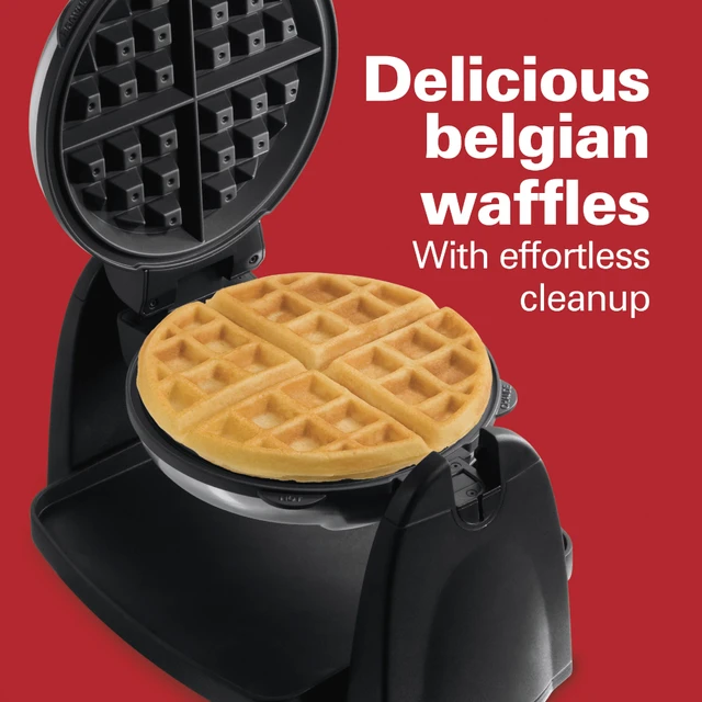 at Home Belgian Waffle Maker, Black