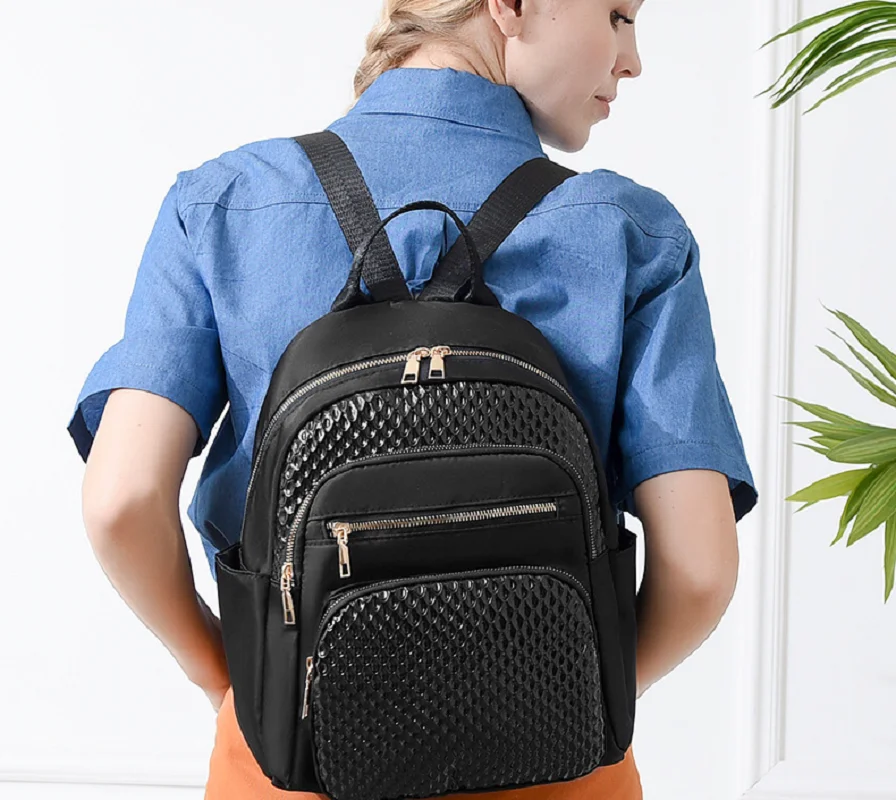 

Hot Sale Women Fashion Korean Large Capacity Double Shoulder Bags School Bag Waterproof Oxford Casual Travel Backpack Totes