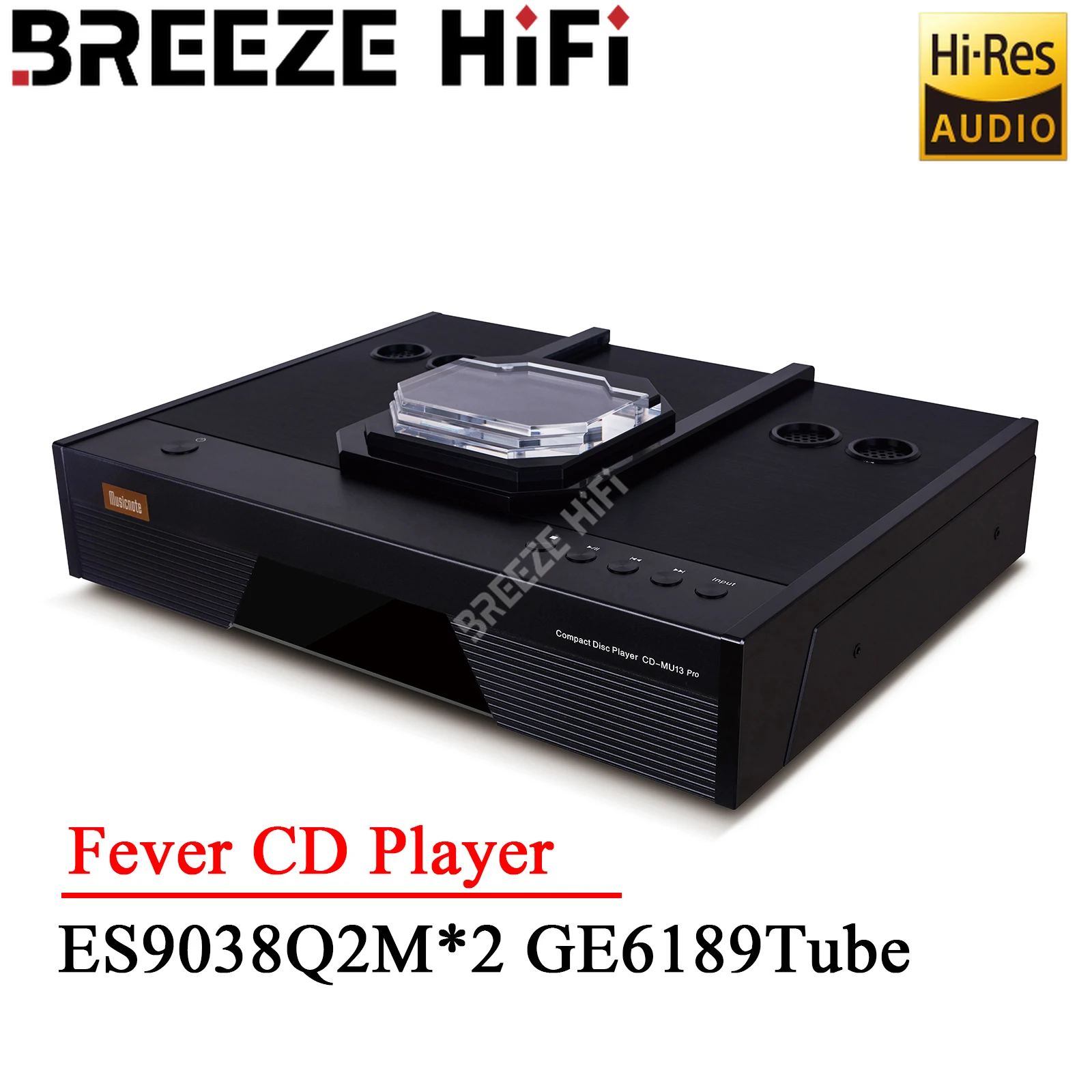 

BREEZE HiFi CD-MU13 Pro Fever Bile CD Player Tube Balanced Output Coaxial Input DAC CD Player Bluetooth Factory Direct 2023 l