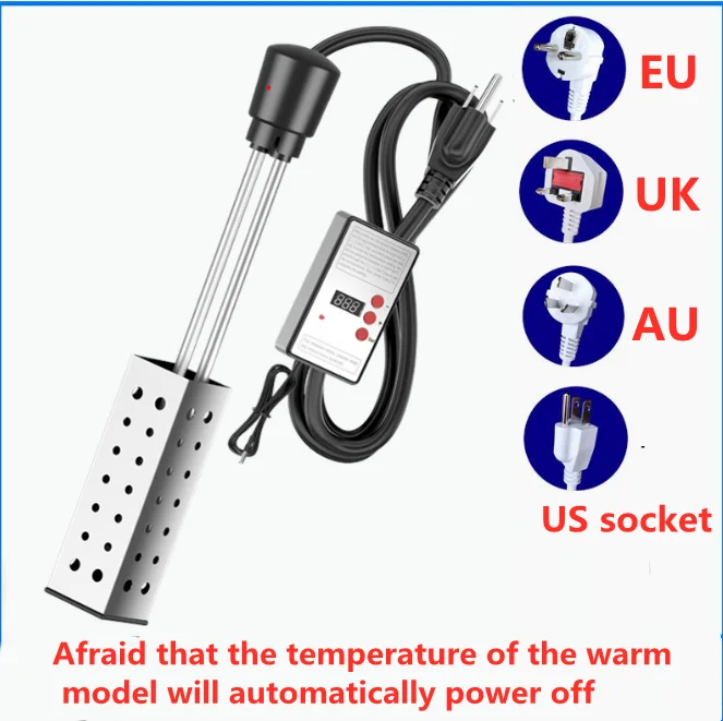 Tubo Bonde do Aquecimento da Haste de Aquecimento da Tensão 1500110 v do Aquecedor 125 w da Tomada Rápida de Austrália ue uk do Aquecimento da Temperatura Constante