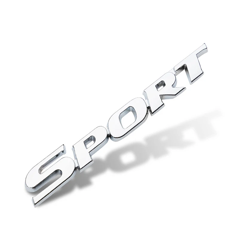 3D 크롬 ABS 자동차 편지 로고 스포츠 엠블럼 배지 스포츠 스티커 자동차 뒷 트렁크 액세서리