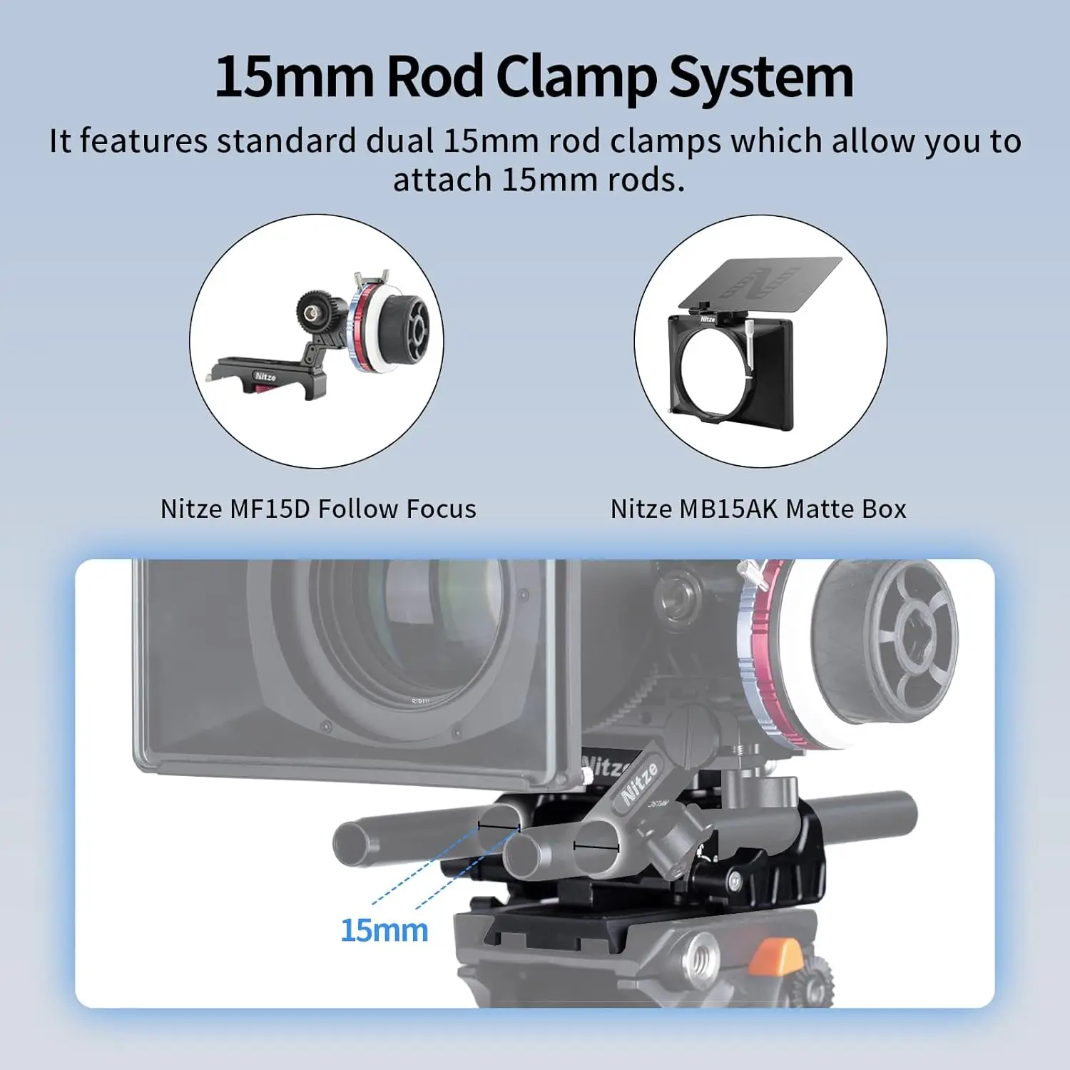 Nitze Universal 15mm LWS Arca 리프팅 가능 베이스플레이트(아르카 스위스용 ARRI 도브테일 클램프 포함)