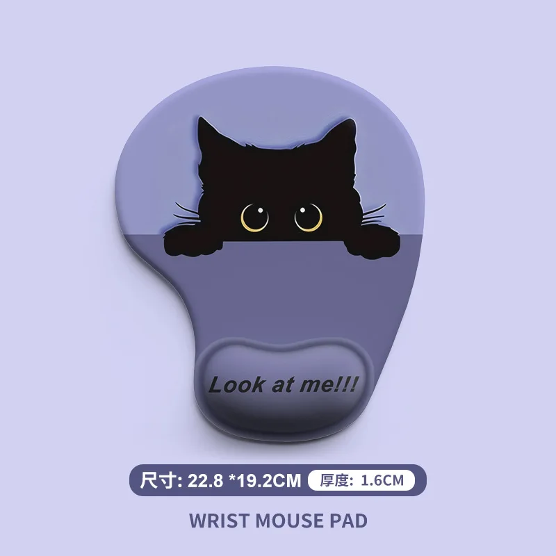 Килимок для миші з милими мультяшними тваринами М’який силіконовий зручний килимок для підтримки зап’ястя Міцний ергономічний килимок для миші для домашнього офісного комп’ютера