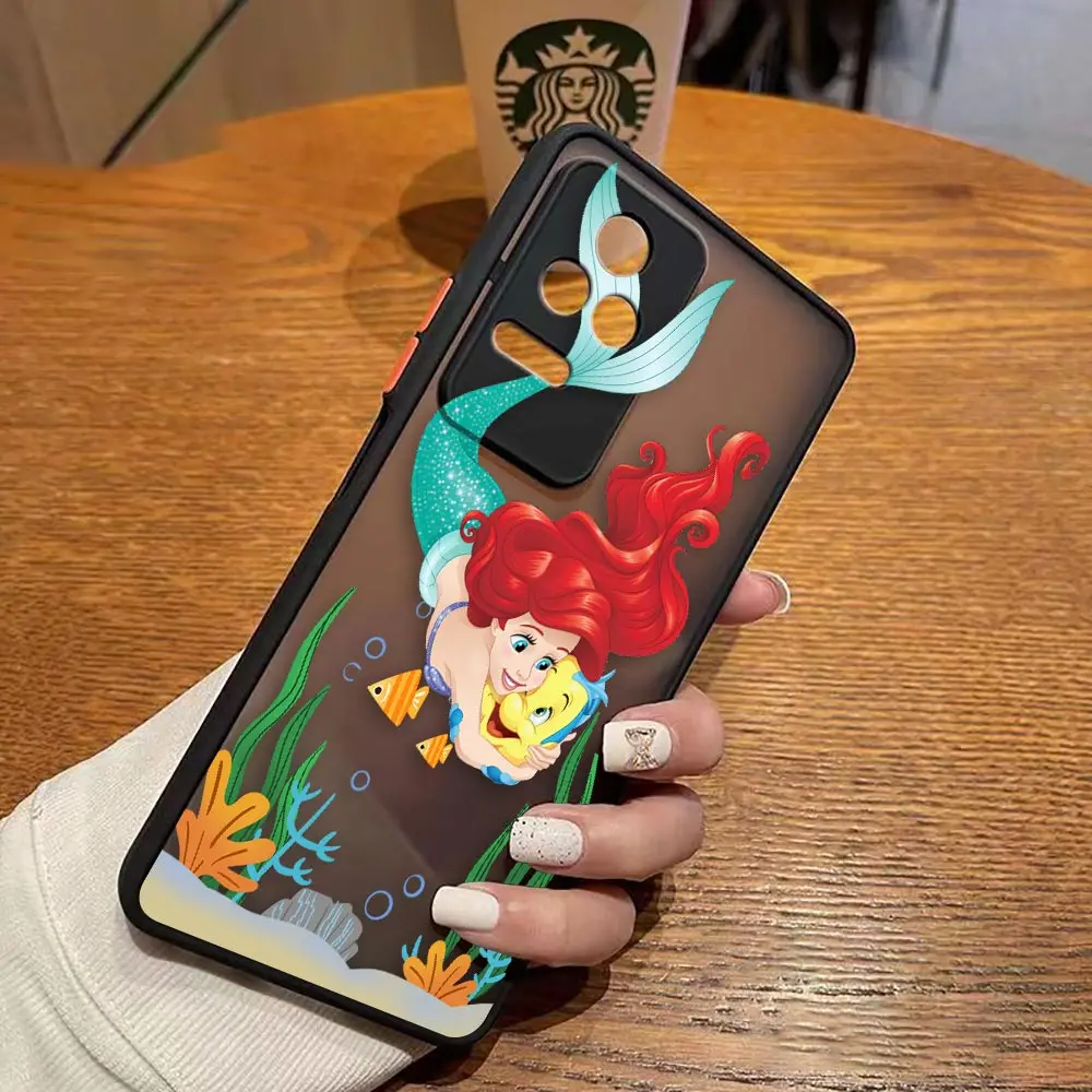 thumbnail image 1 of Funda mate para Redmi A1 K50 K40 GAMING K30 K20 10X 10C 10 9C 9T 9A 9 8 7 PRO 4G 5G Funda Coque Shell Anime princesa sirena, 1 of 5