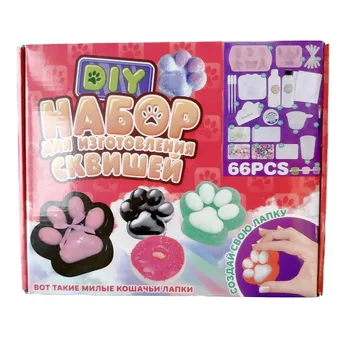 ,,Kit Squishy Taba fai da te Set Gel liquido, Kit per la creazione di squishy in silicone liquido Perfetto personaggio dei cartoni animati Kawaii Taba Squishy Cat