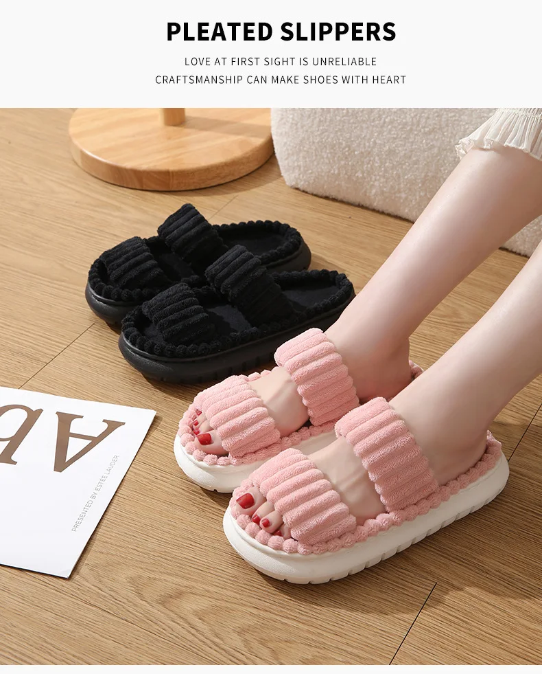 Women's Fuzzy Slippers Soft Warm Indoor