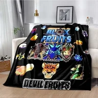 Cartoon game B-blox fruits printed blanket comfortable and beautiful children's blanket sofa sheet travel quilt birthday gift 2