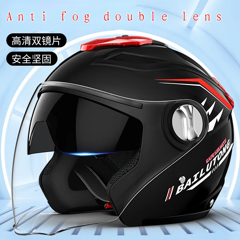 Casco de la motocicleta con lente Dual casco de moto integral visores  dobles tierra cascos de bicicleta para hombre - AliExpress