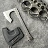 9Cr18Mov Stainless Steel Axe blade Kinfe Pendant Outdoor Decorations Necklace Bracelet Camping Gear EDC Tools K-sheath Bead Chai 1