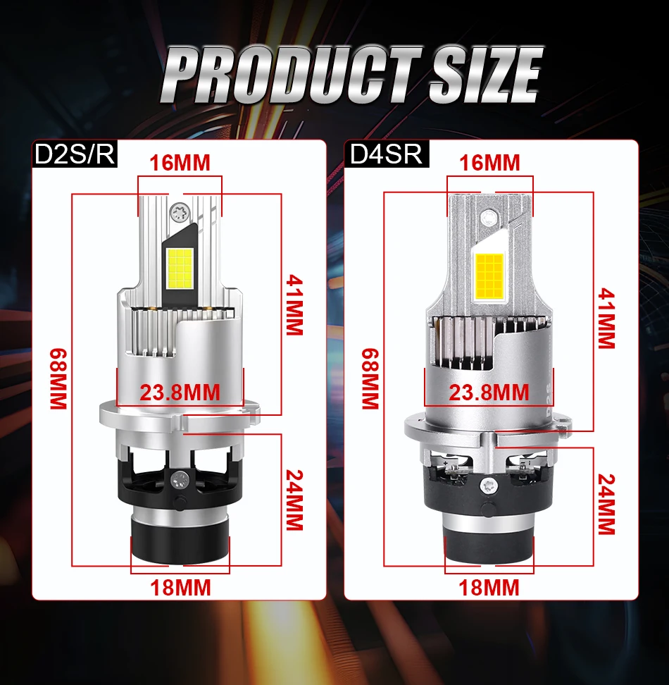 HID屋 D2S用LED 6500k 19300cd HID屋 LED ヘッドライト D2S D2R D4S D4R DSシリーズ 19300cd(カンデラ