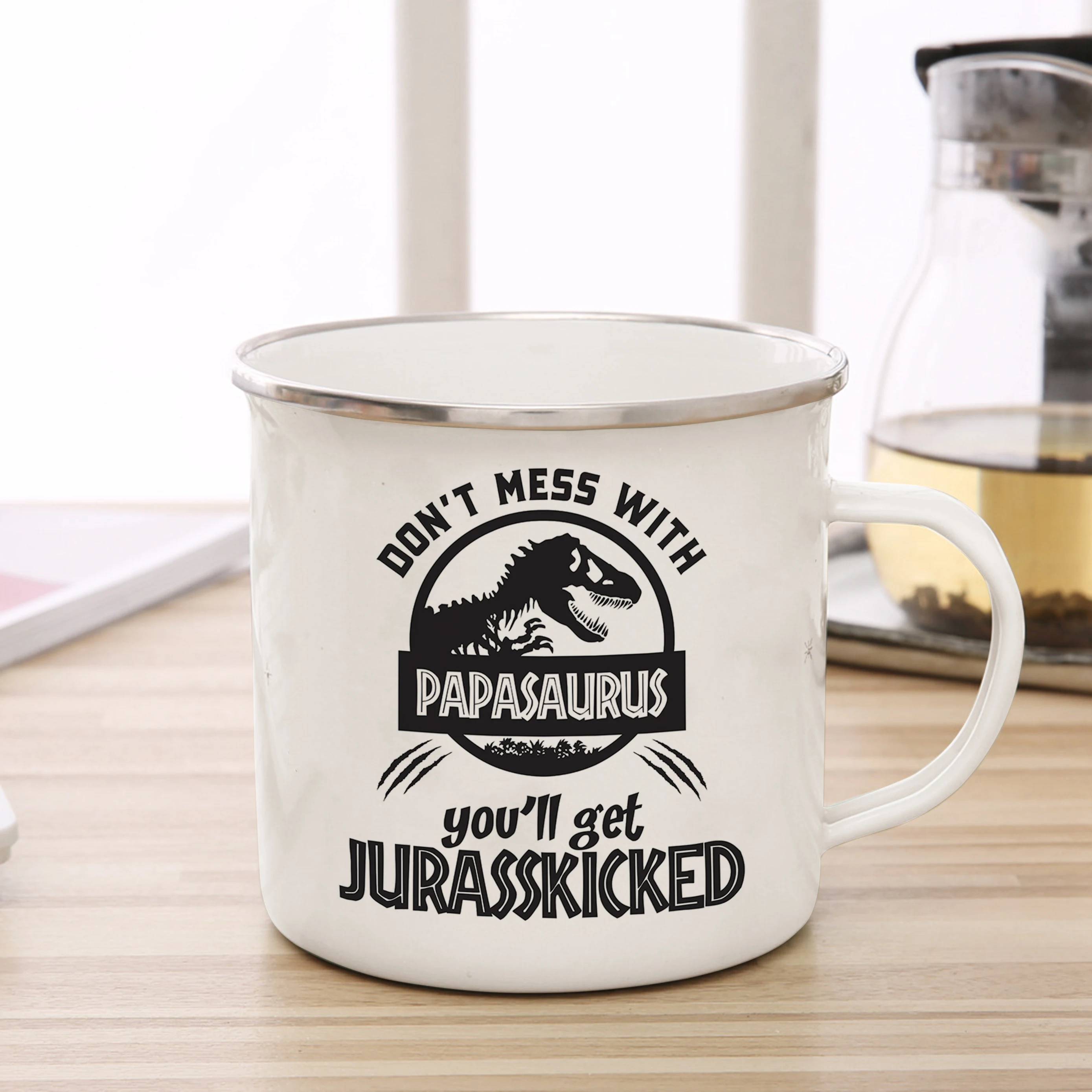 Don't Mess With Papasaurus You'll Get Jurasskicked Coffee Cup Mug