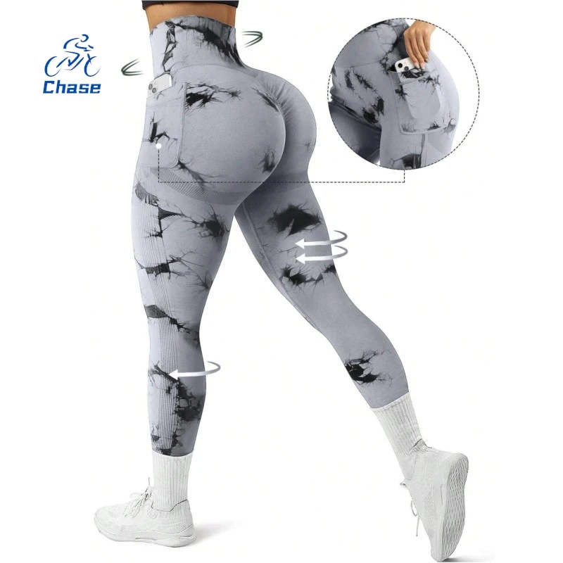Tie Dye Yoga Pants Sport Leggings Women Seamless High Waist Push Up Woman Tights Fitness Workout Leggins Gym Clothing