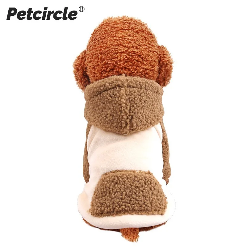 Dog Cat Clothing Lambswool Autumn and Winter Warm Korean Sweater Coffee Hoodie | Дом и сад