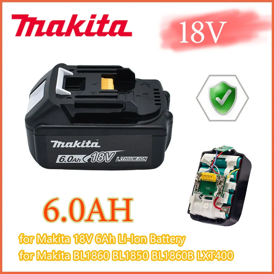마키타 BL1850B 리튬 이온 배터리, 18V 6.0Ah BL1840B BL1860 BL1890 BL1815 BL1830 ...