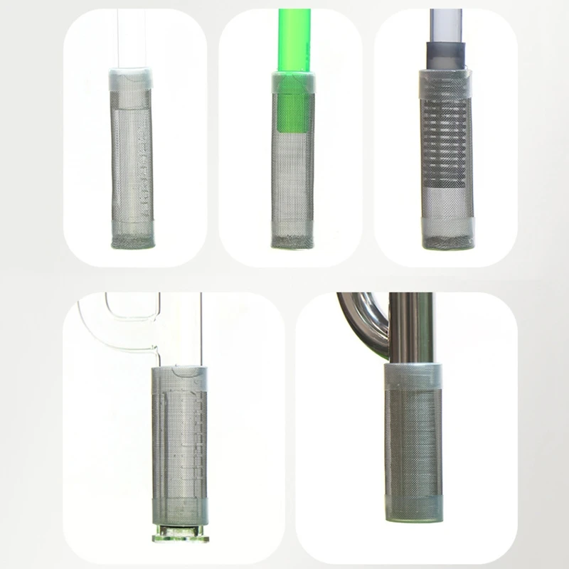 4 Stks 12Mm Rvs Aquarium Filter Inlaat Mand Mesh Garnalen Guard Voor Aquarium Vis Tank Vis Garnalen Met Spons Aquarium Filter Protector Cover