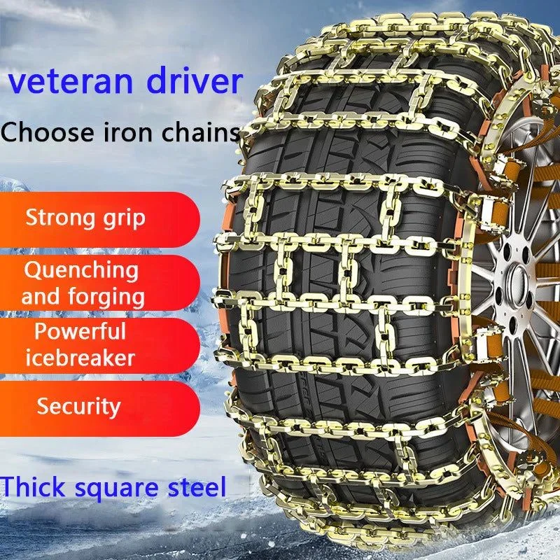 

Anti-Skid Iron Car Tire Snow Chains Emergency Metal Snow Mud Sand Tyre Chains Suitable for Tire Width 165-195mmm