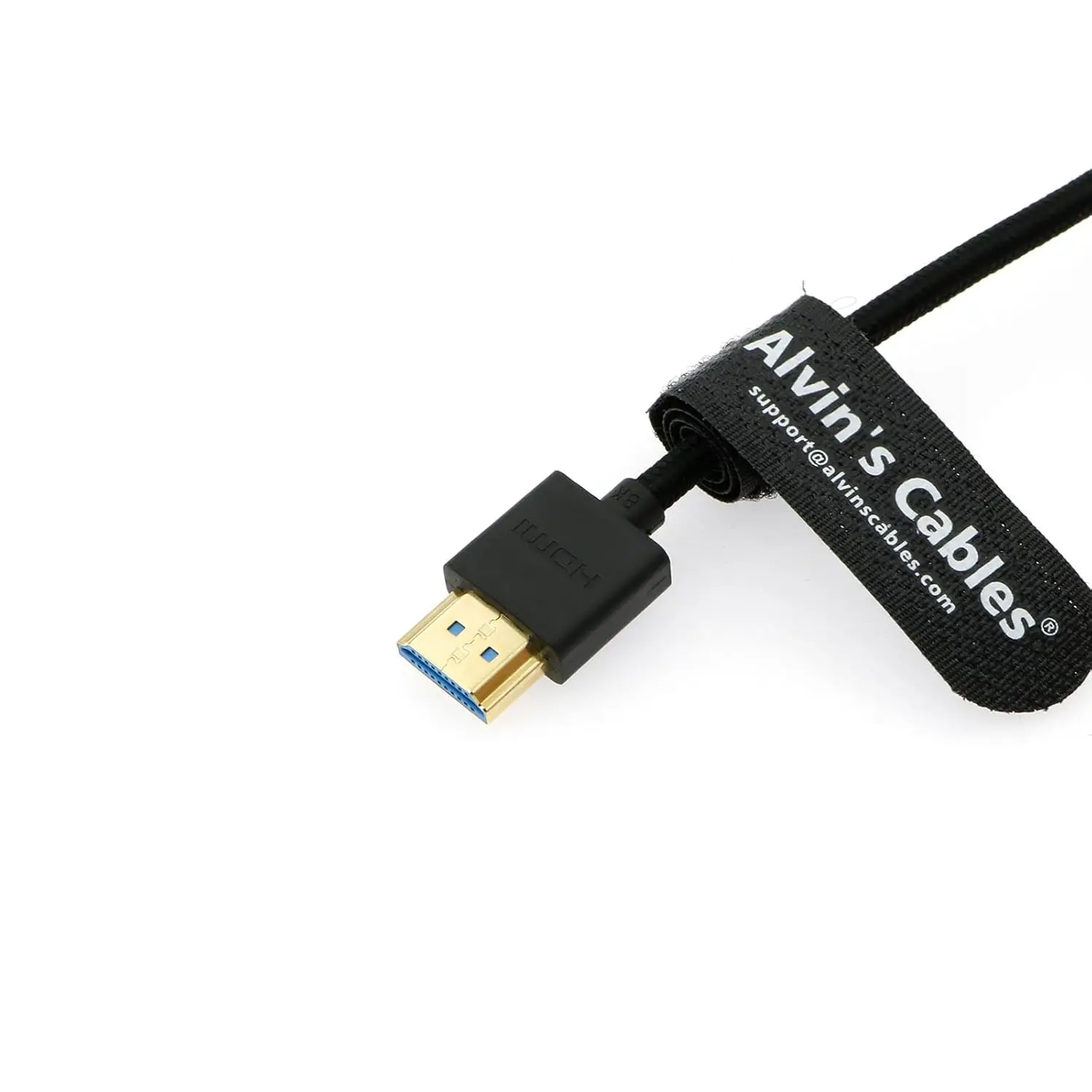 HDMI 8K 2.1 브레이디드 코일 케이블 - 울트라 HD 2.1 직각 왼쪽 각도 아토모스 닌자 V, 포트키스 BM5, 필월드 모니터, 카노용