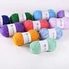 Hot Selling Polyester Fancy Eyelash  Glass Fiber Yarn Sparkle Scrubby Yarn for Cloth Knitting DIY 3