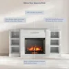 Modern 70" Electric Fireplace Heater Mantel TV Stand & Media Entertainment Center for TVs up to 68" with Energy-Efficient Heater 3