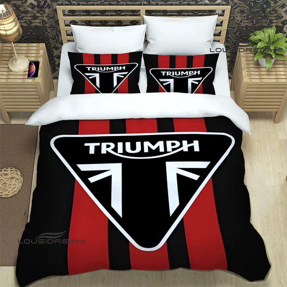 

T-Triumph motorcycle logo Bedding Sets exquisite bed supplies set duvet cover bed comforter set bedding set luxury birthday gift
