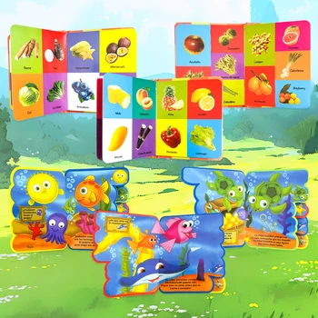 Spanish Learning Cardboard Book & Flash Cards Set 1
