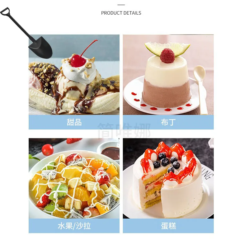 Plastic Disposable Spoon Kitchen Tableware Mini Coffee Teaspoon Fruit Ice Cream Dessert 50Pcs 100Pcs