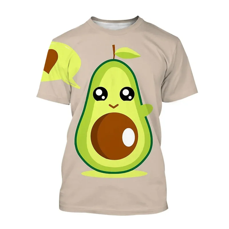 thumbnail image 1 of Camiseta de verano con estampado 3D de aguacate y fruta Vitellaria Paradoxa CFGaertn. Camisetas gráficas para hombre, camisetas divertidas de moda, ropa, 1 of 5