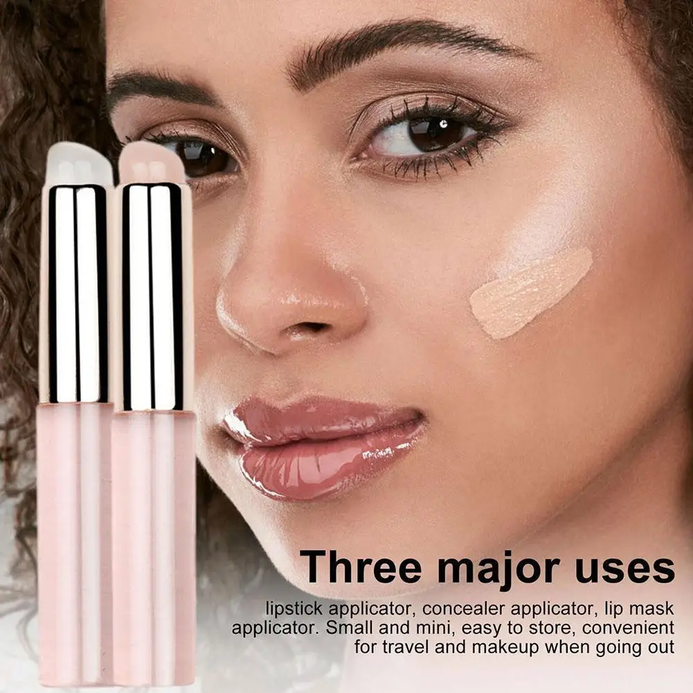 Silicone Lip Brush Angled Concealer Makeup Brush Tool Portable Round Head Like Fingertips Q Soft Lipstick Concealer