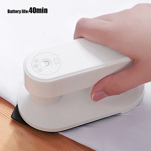 USB Rechargeable Handheld Fabric Steam Iron 3 Heat Levels 110 W Mini Handheld Steamer Steamer for Travel College Dorm Essentials 3