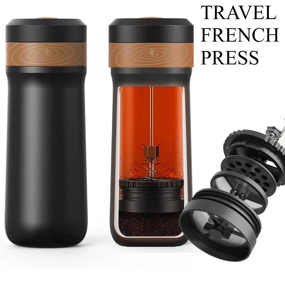 Portable French Press Coffee Maker with Filter Mug for Outdoor Camping, coffee maker,coffee pot,french press coffee press,coffee press