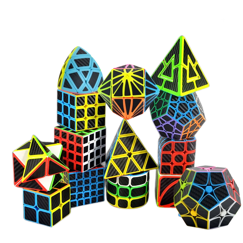 

Magico Cubo 3x3 2x2 4x4 5x5 Speed Cube Skew Axis X Carbon Fiber Sticker Magic Cube Puzzle Mágico 큐브 кубики головол Rubix Toy