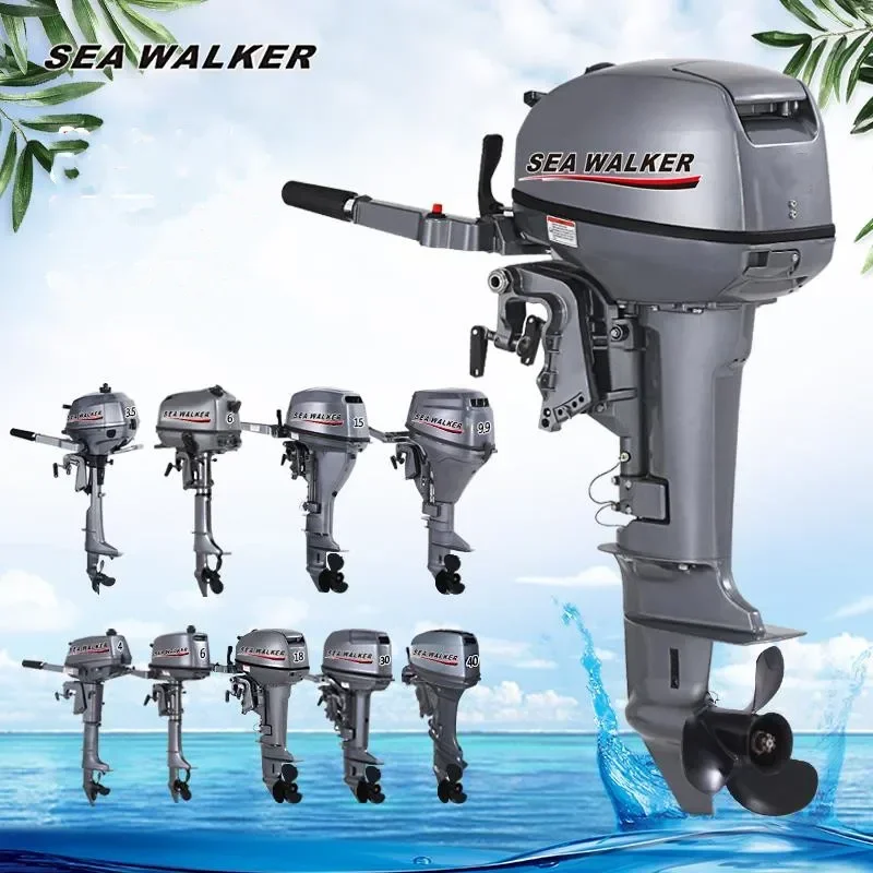 2 Stroke 15hp Outboard Motor Engine Long Shaft Boat Engine Compatible  for Fisherman 4 stroke 420cc 15hp ohv single cylinder horizontal gasoline horizontal shaft gas engine recoil start go kart motor