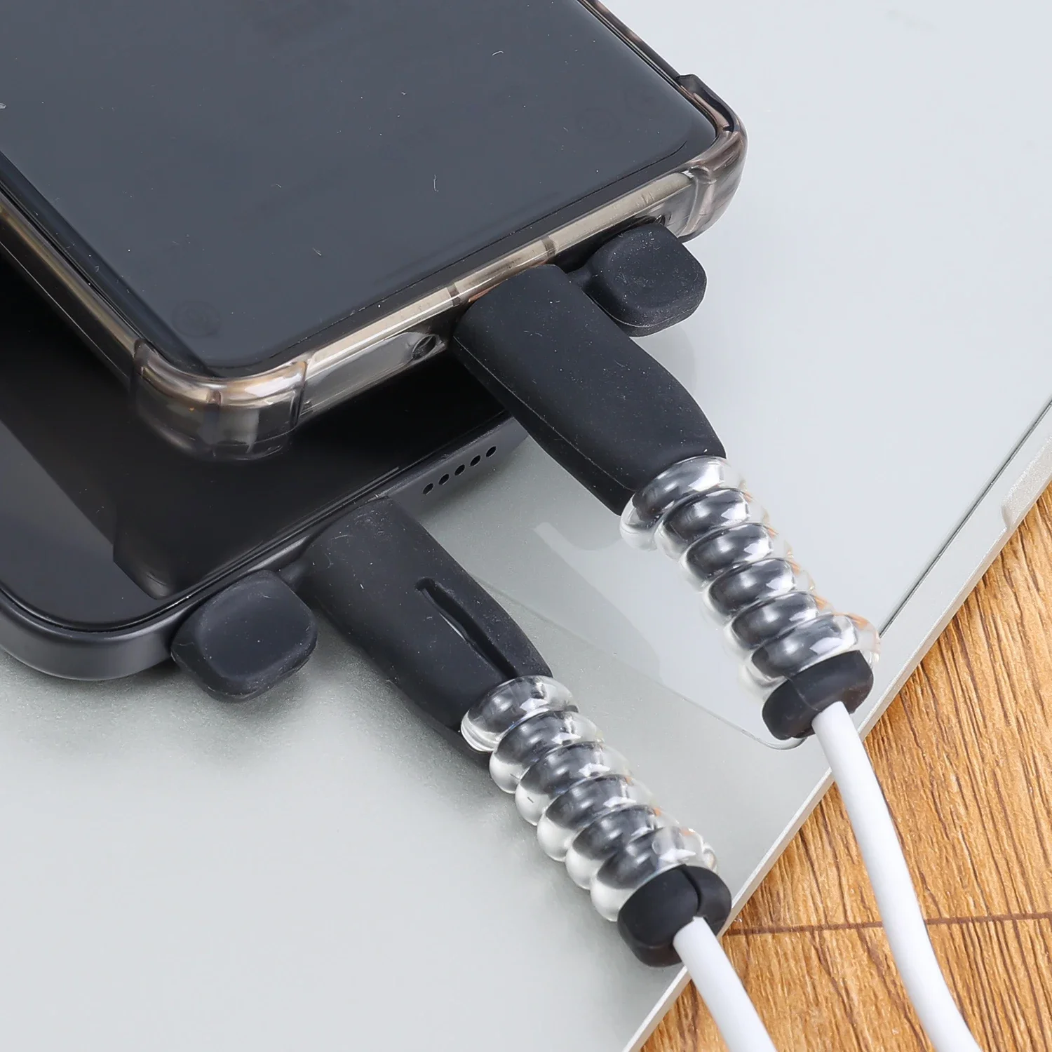 Dual-Layer Silicone Charging Cable Protector Sleeve