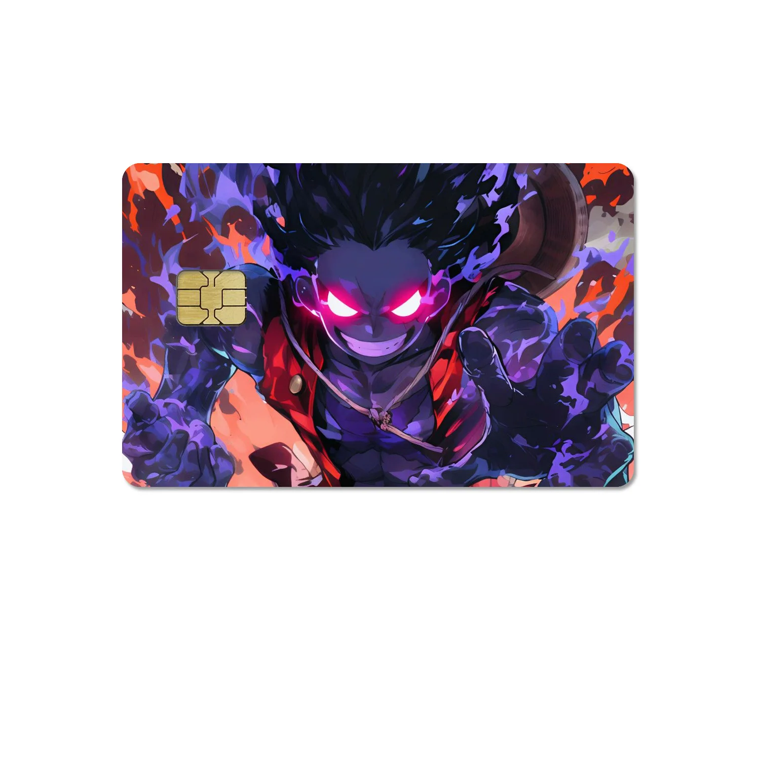 Neue Cartoon Anime One Piece Gear 5 Ruffy Diy HD Matte PVC Aufkleber Kleine Chip Kreditkarte Abdeckung Fall Film Haut Aufkleber mädchen Geschenk – Detail 5