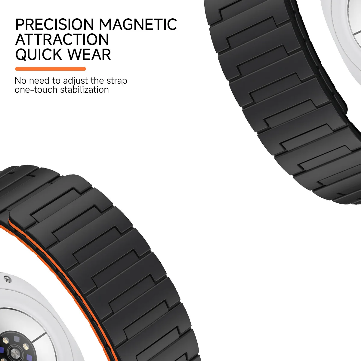 Magnetic Silicone Loop Strap Replacement Bracelet