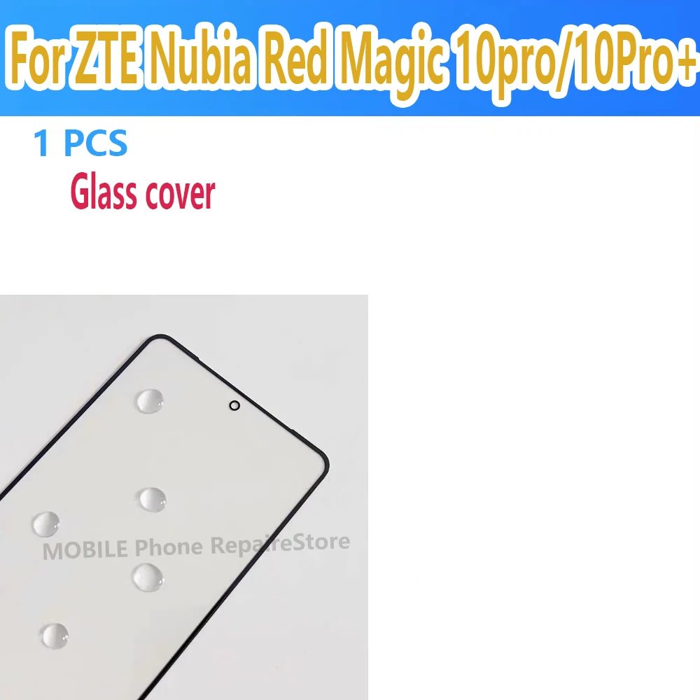 전면 유리 스크린 + ZTE Nubia Red Magic 10Pro/ Nubia Z50SPro Nx713J Z70Ultra LCD 디지타이저 터치 렌즈 패널 교체 용 OCA 접착제